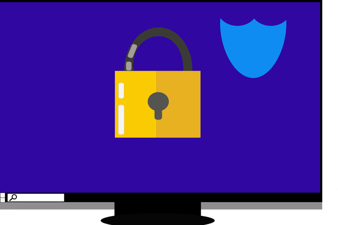 Free secure computer protect computer vector