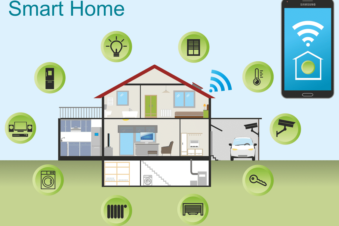 Free smart home house technology vector